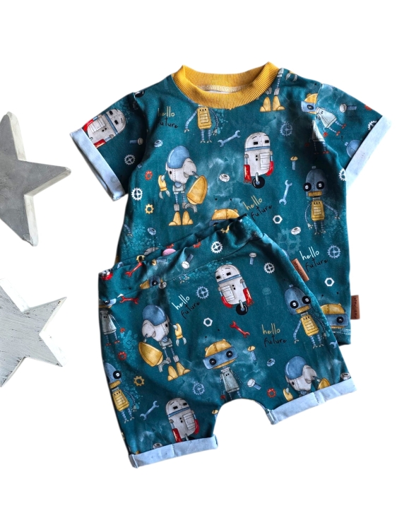 Wygodny zestaw dla dziecka z jeresy szorty i tshirt. Może być też piżamka
