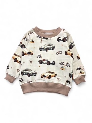 Bluza retro auta dla chłopca