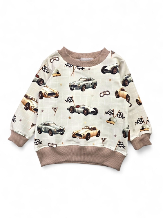 Bluza retro auta dla chłopca