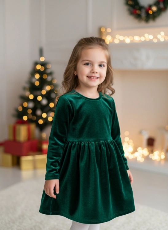 dziewczyna w sukience welur