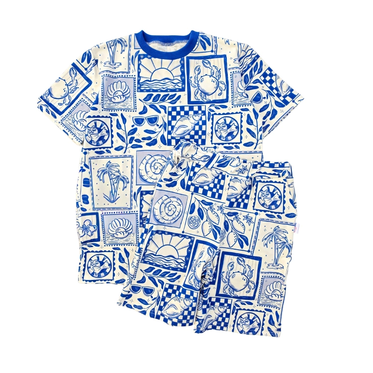 Letni zestaw szorty i bluzka wakacje włoskie