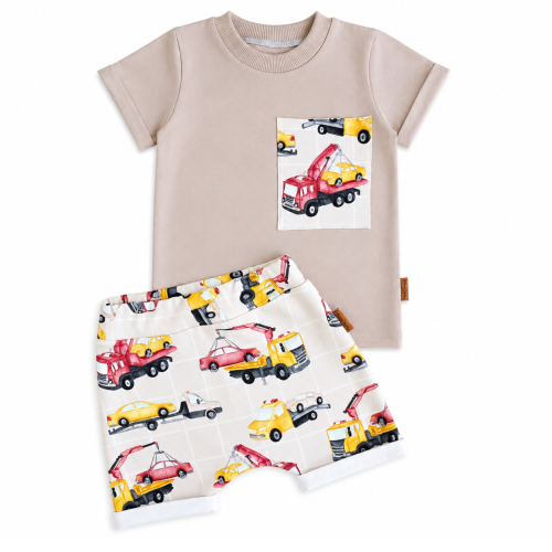 komplet szorty i t-shirt dla chłopca we wzór lawety.png