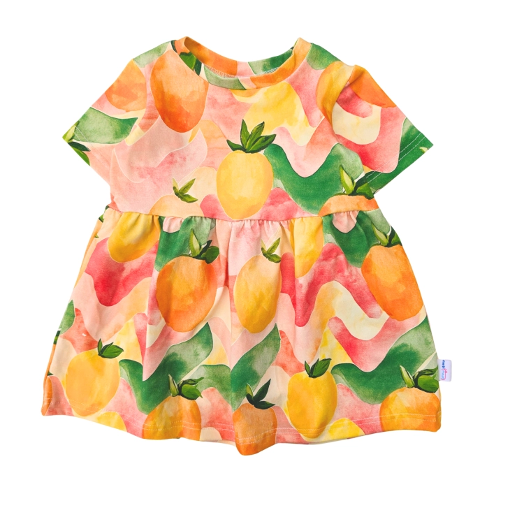 sukienka dla dziewczynki handmade pomarańcze.png