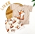 Komplet dziecięcy Liski - beżowy t shirt i szorty handmade Matimade