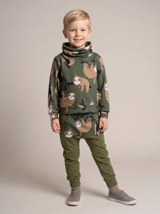 Komplet leniwce khaki dzianina matimade