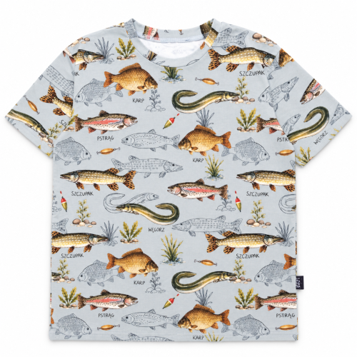 T-shirt dziecięcy Ryby dla małego wędkarza
